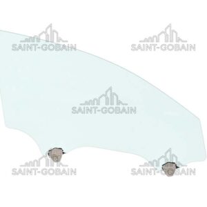 RH FRONT DOOR GLASS GREEN W/FITTING - SEKURIT